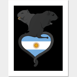 Gerbil Argentina (dark) Posters and Art